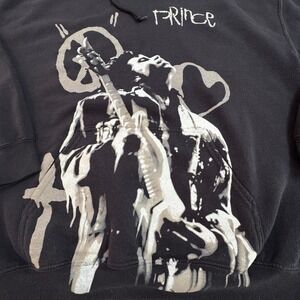 Prince Hoodie Pullover Black Graphic Guitar Adult Size L